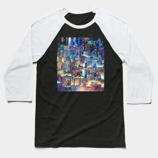 City Lights Glitch Mix Baseball T-Shirt